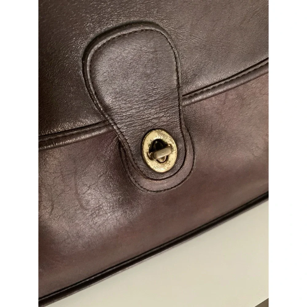 Vintage Coach Beekman Briefcase Shoulder Bag 5266 USA Brown Leather